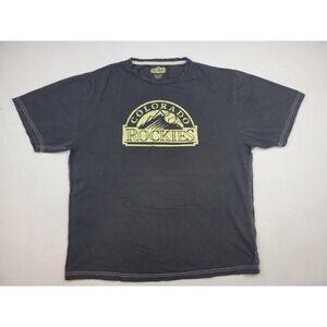 Red Jacket Brand Colorado Rockies Distressed Faded Style MLB Shirt Mens 2XL